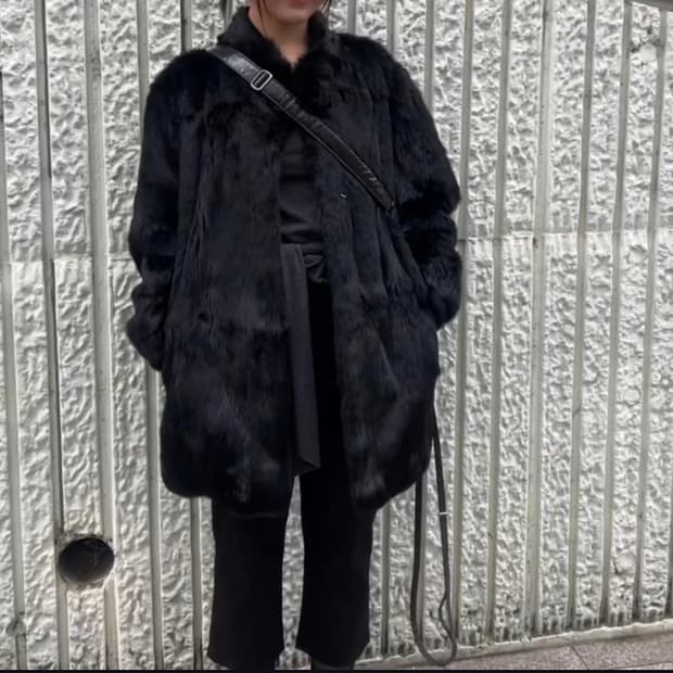 빈티지 낙원 래빗 퍼자켓