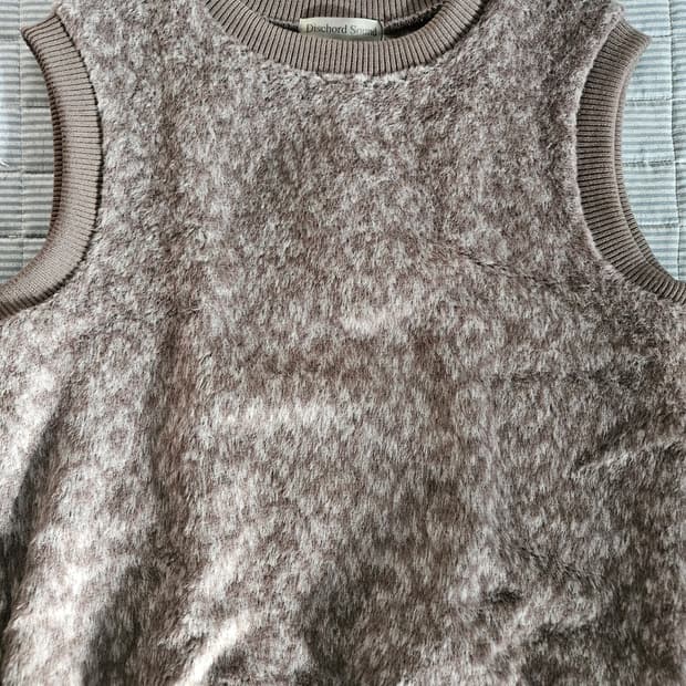 디스코드사운드 레오파드 니트 베스트