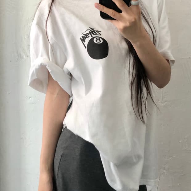 Stussy 스투시 8볼 화이트 티셔츠