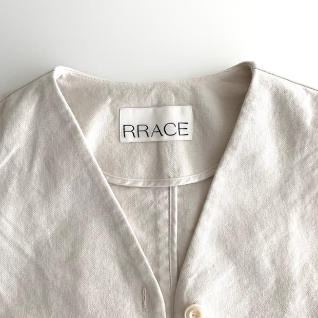 Rrace 볼륨 코튼 셔츠/자켓 아이보리