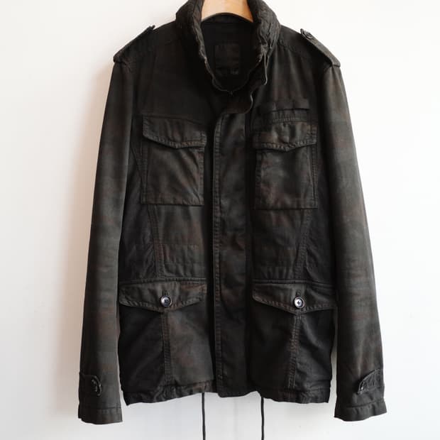 HAIB 카모플라쥬 패턴 투웨이 야상