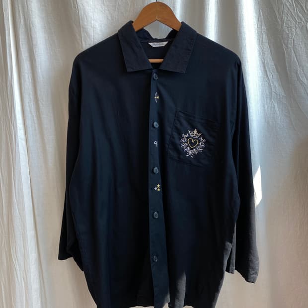 GREEN HOUSE 딥네이비 셔츠(MEN L)