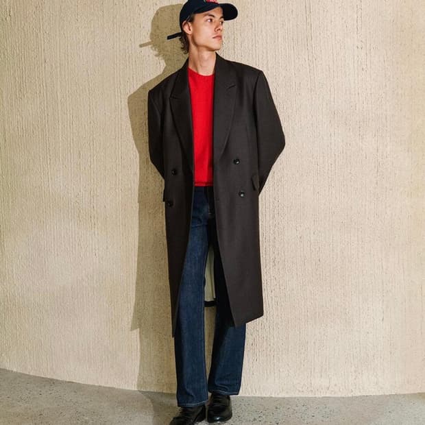 너버스 더블 코트-다크초콜렛