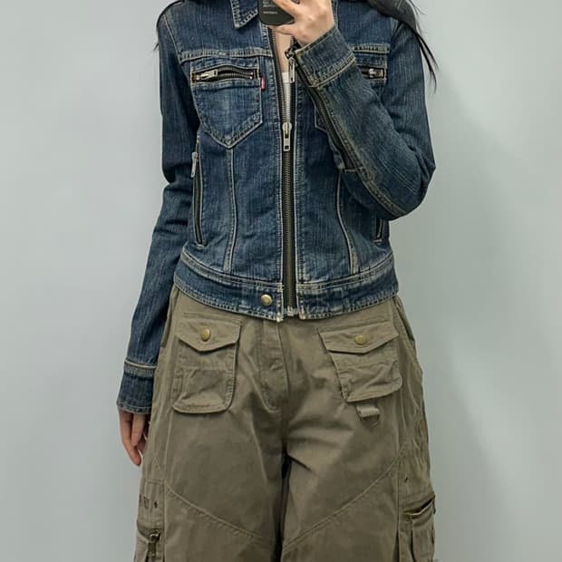 리바이스 y2k 와투케 데님 집업 자켓 