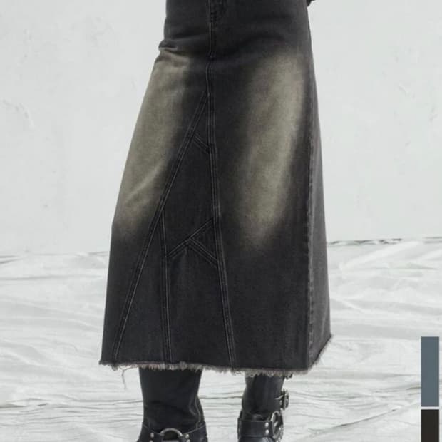 비바셔스 Branch long denim skirt 롱스커트
