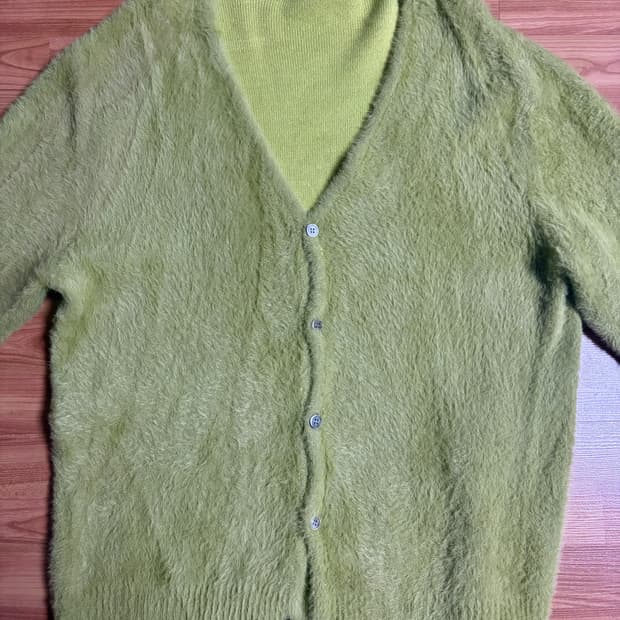 파라킷 모헤어 가디건 그린