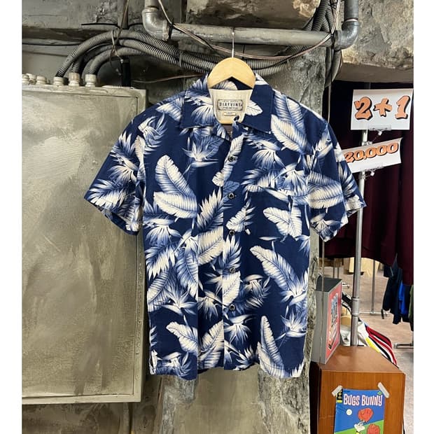 디아프바인 하와이안 반팔 셔츠 네이비 L #csz3509