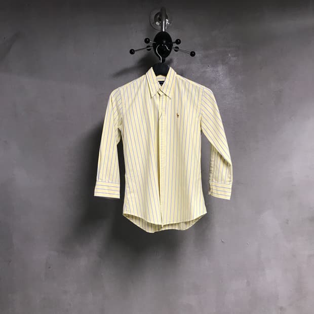 폴로 랄프로렌 스트라이프 셔츠 옐로 2(W)