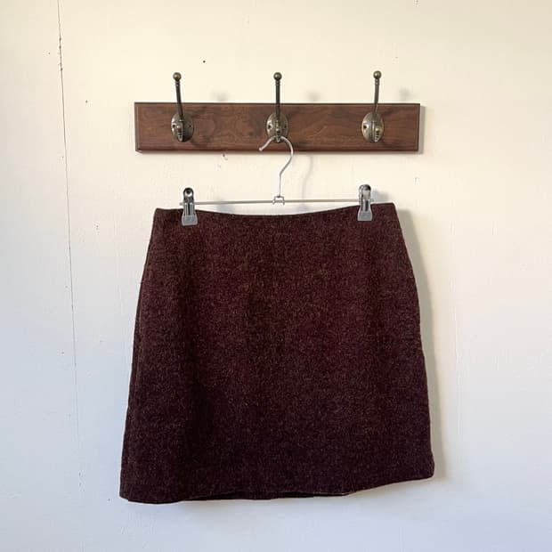 japan vtg 캐시미어 숏 스커트