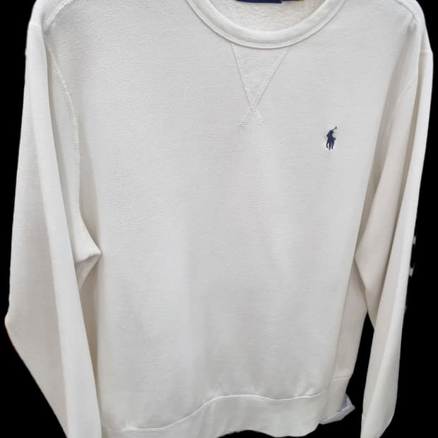 폴로 랄프로렌 화이트 맨투맨 L