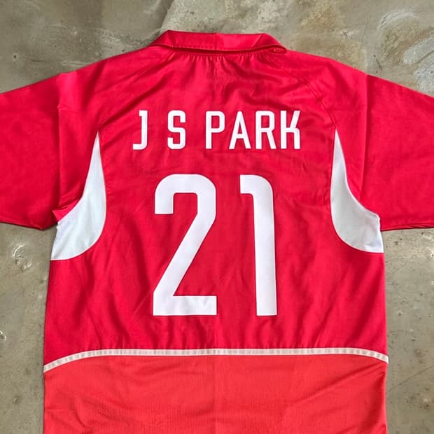 L 나이키 대한민국 국가대표 No.21 박지성 반팔 유니폼