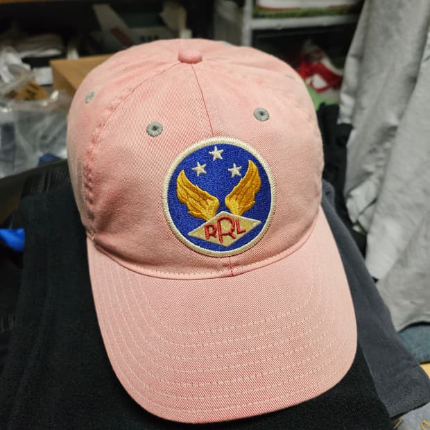 RRL 윙로고 볼캡 핑크 더블알엘 가먼트다잉 볼캡