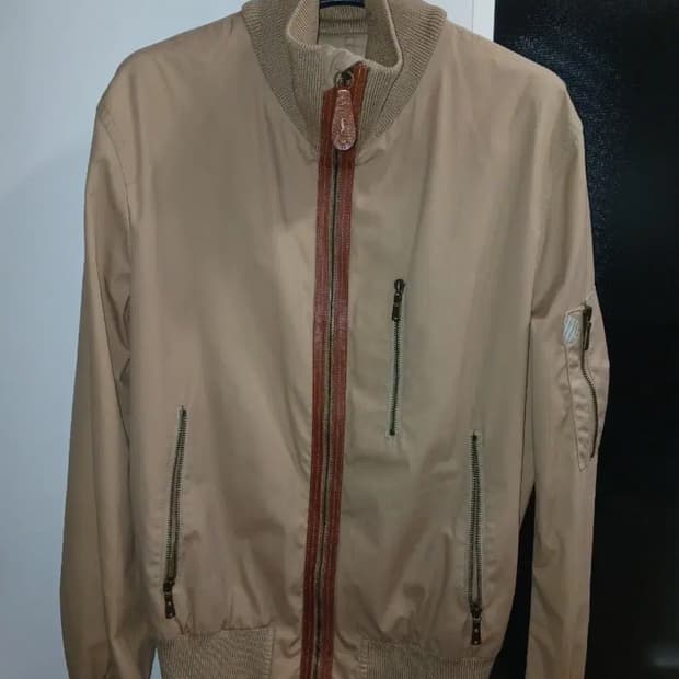 YSL rive gauche LEATHER TRIMMED JACKET