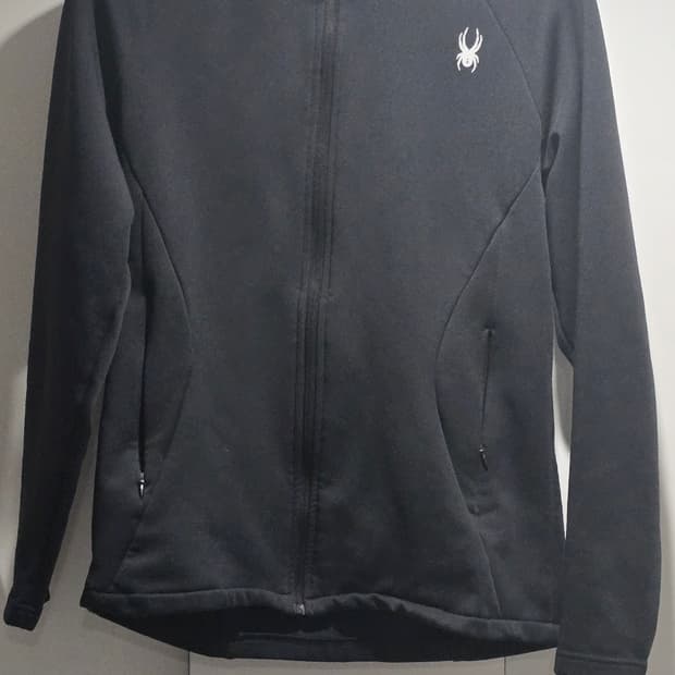 스파이더 블랙 후드집업 L