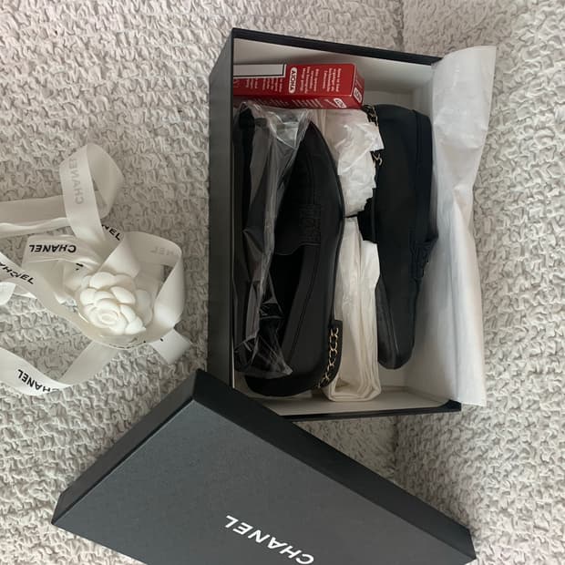 [정품] 샤넬 19 체인 모카신 로퍼 G35067 / 37사이즈