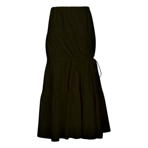 1133garden 1133가든 와일드 티어드 스커트 블랙