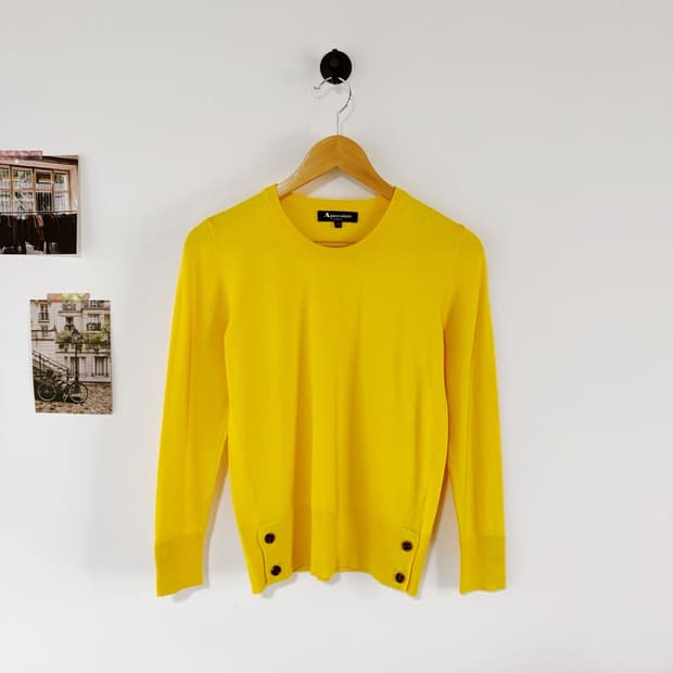 [55] 아쿠아스큐텀 실크 라운드넥 니트