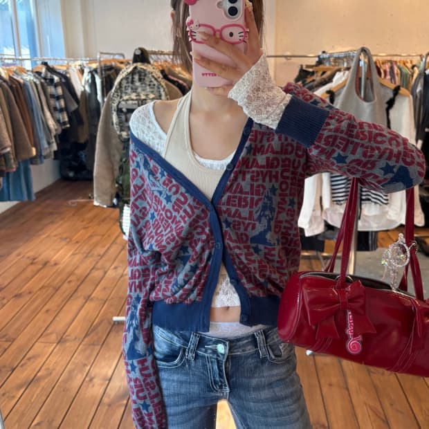 히스테릭글래머 스타 가디건