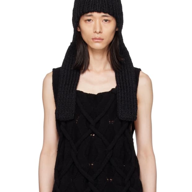 dries van noten beanie 모헤어 울 타이 비니