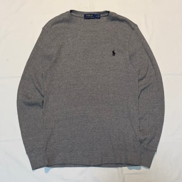 폴로 랄프로렌 와플 써멀 롱슬리브 그레이