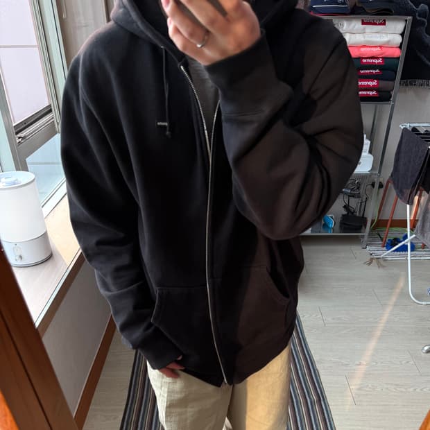 슈프림 스몰 박스로고 후드집업