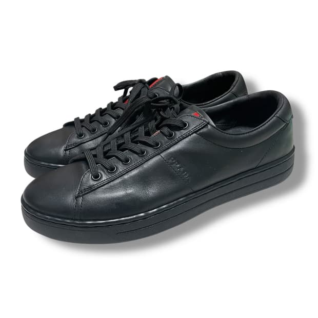 265~270) 프라다 스포츠 로고 레더 스니커즈