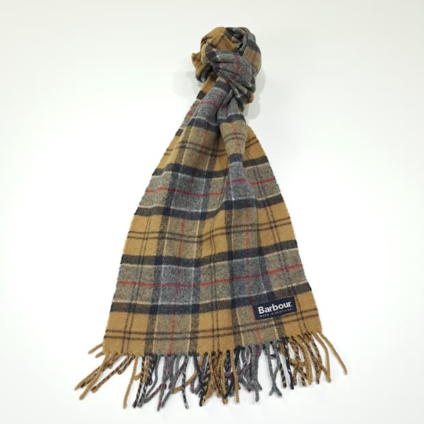 MX583 바버 90s 스코틀랜드판 울 하우스타탄 체크 머플러 목도리