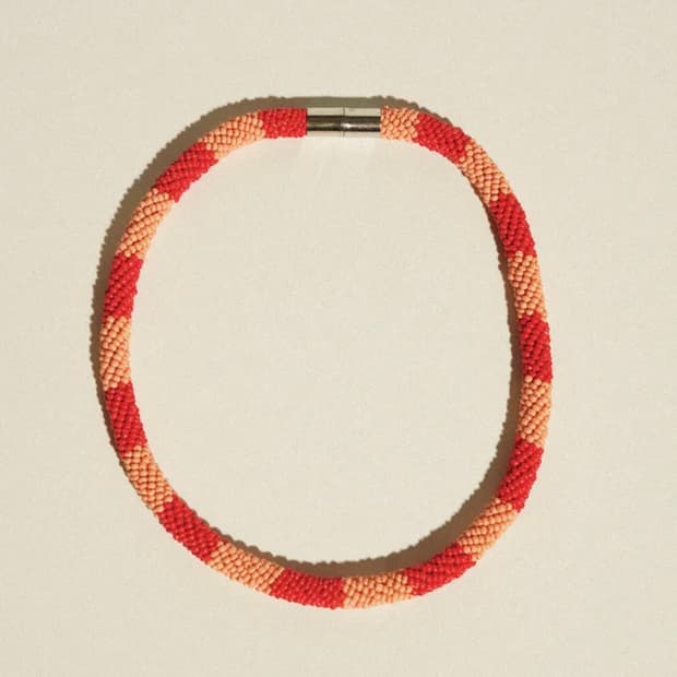 sousa 비즈 목걸이_체리 피치