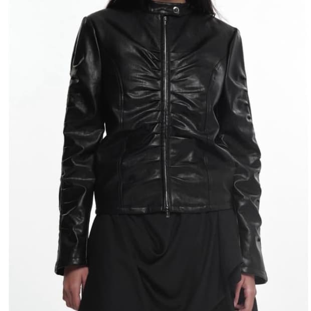 나체 셔링 레더자켓