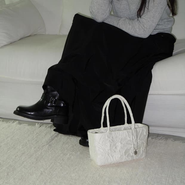 rla 자카드 플라워 토트백