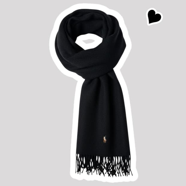 신형 폴로 랄프로렌 블랙 머플러