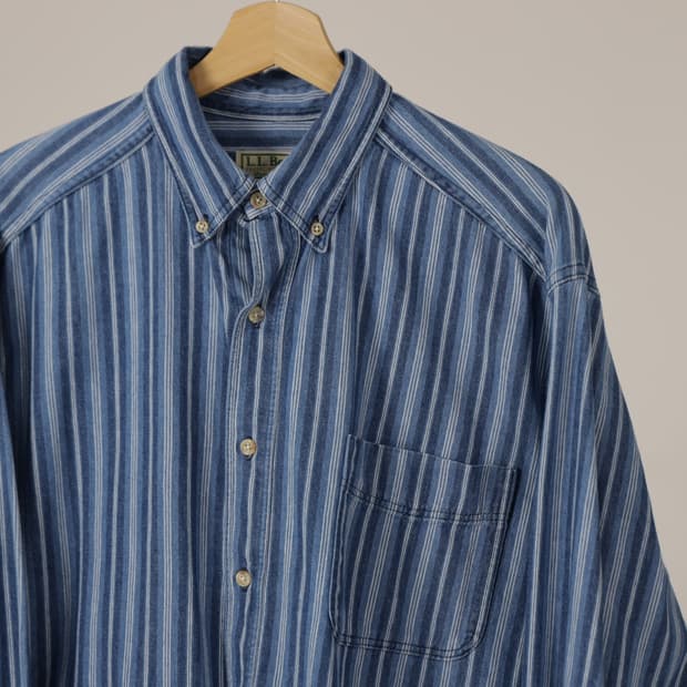 엘엘빈 스트라이프 셔츠 made in usa 