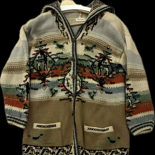 빈티지 모리걸 코위찬st 니트 가디건 