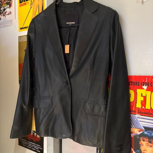 레노마 양가죽레더자켓