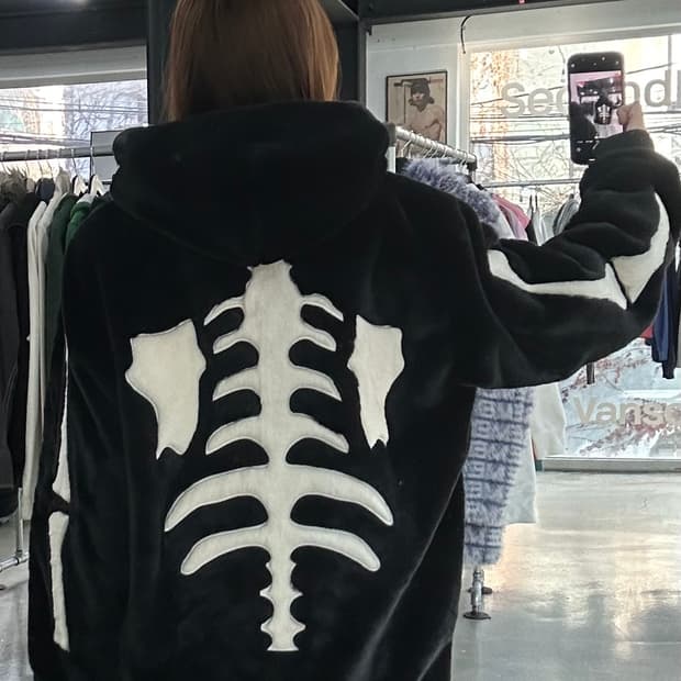 벤슨 본 스켈레톤 퍼 후드자켓