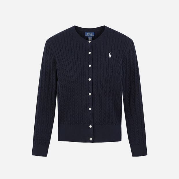 [Polo] 폴로 랄프 로렌 칠드런 미니 케이블 코튼 가디건 네이비