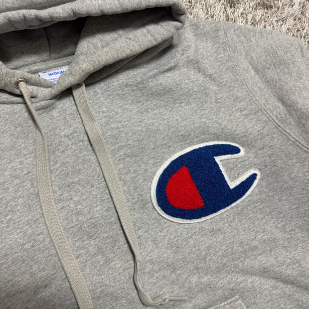 [M] 챔피온 빅와펜 회색 후디