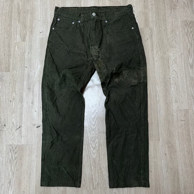 리바이스 502 화이트탭 코듀로이 팬츠 [카키] W32 L32