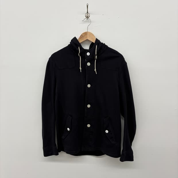 메킨토시 블랙 후드 버튼 자켓 여성 L