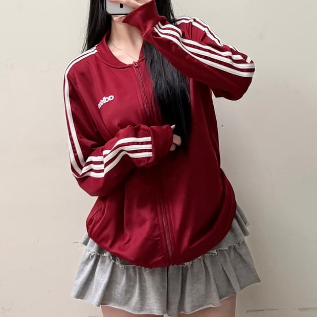 아디다스 버건디 베켄바우어 져지
