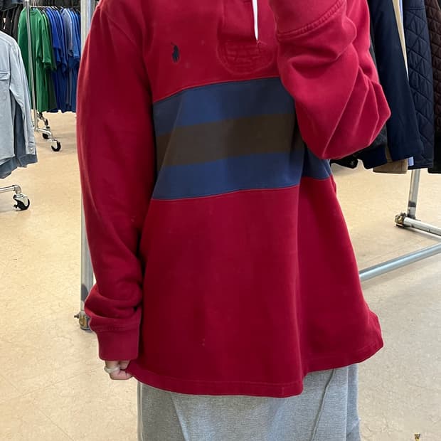 M) POLO 폴로 랄프로렌 카라 럭비티 