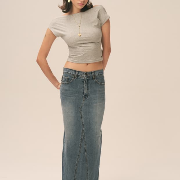 글로니 데님 스커트 S