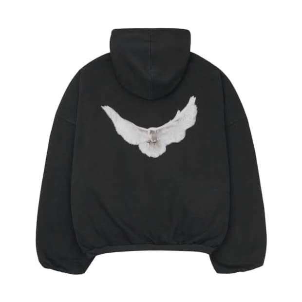 [새상품] 이지갭 발렌시아가 도브 후드 워시드 블랙 L