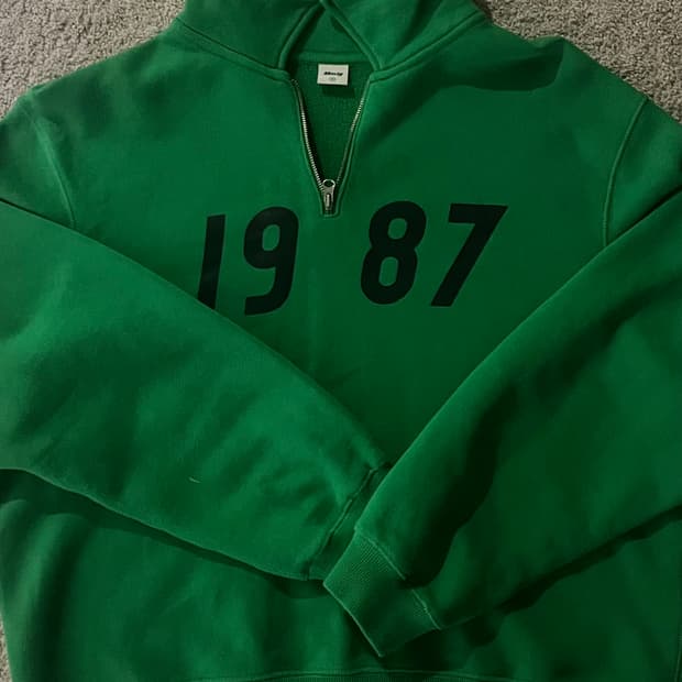 Mmlg 그린 1987 하프집업 카라 맨투맨