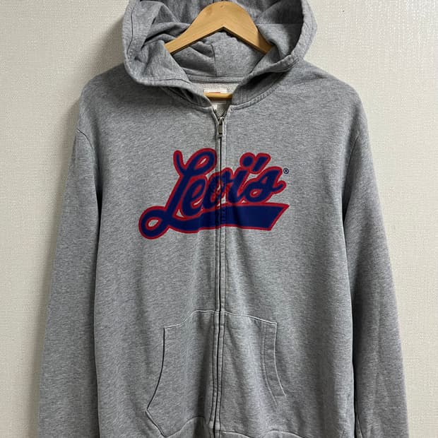 리바이스 회색 후드집업