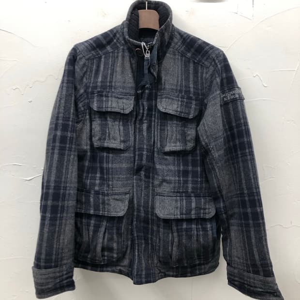 아베크롬비 체크 필드 자켓