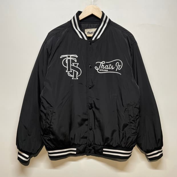 That's It 블랙 바시티 자켓