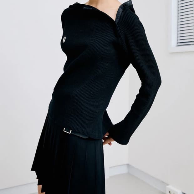 할로미늄 슬림 와플 후드 OS 블랙