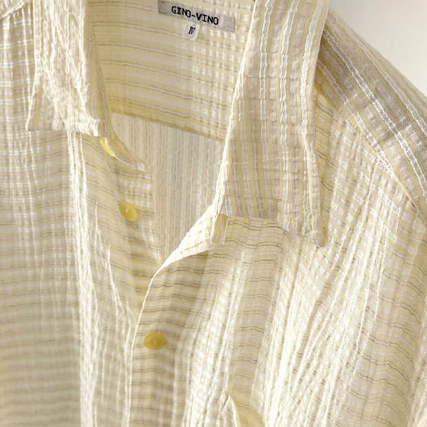 Natural fabric jacquard design half shir