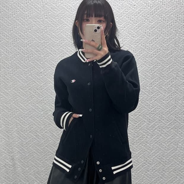 챔피온 리버스위브 캐주얼 빈티지 윈드스토퍼 바시티 자켓 M C11138